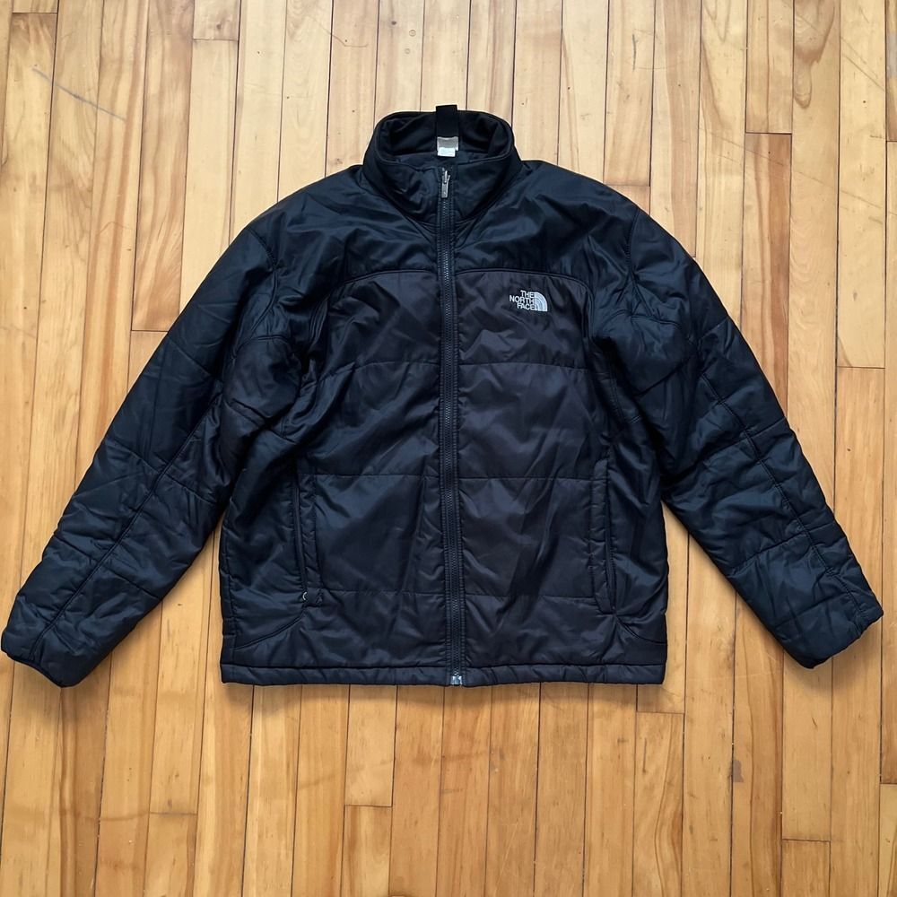 The North Face Black Puffer Jacket Mens Size Large Insulated Full Zip